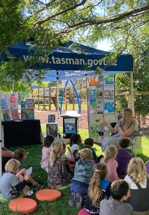 Pop-Up Library at a local school 2022